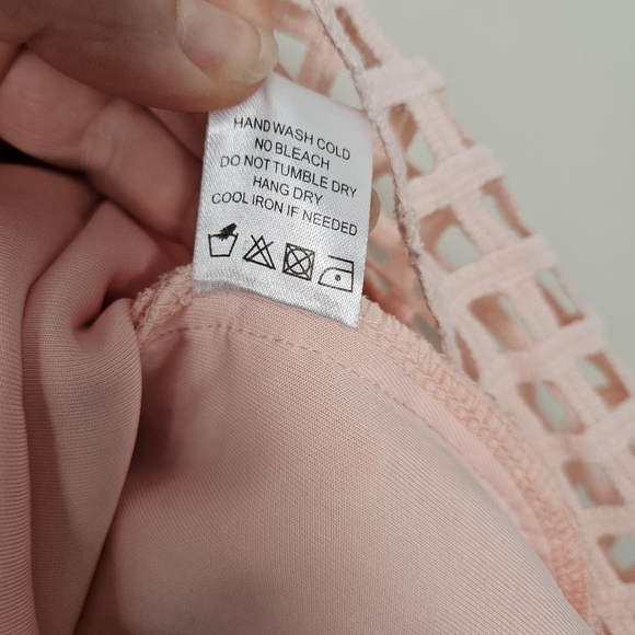 Lovers and Friends Bellini lace mini dress pink size S - Picture 6 of 13